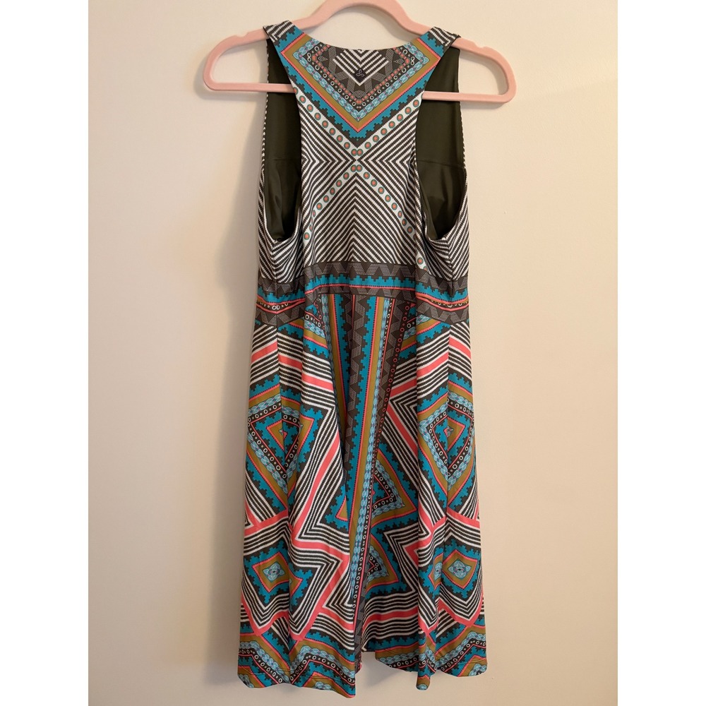 prAna Ariel Athletic Dress Size Large Geometric Tribal Print Built-in Bra L - Picture 3 of 4